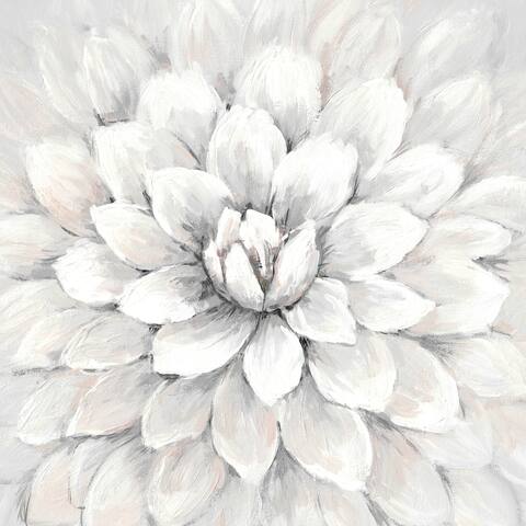 Gracewood Hollow White Mum Wrapped Canvas Print