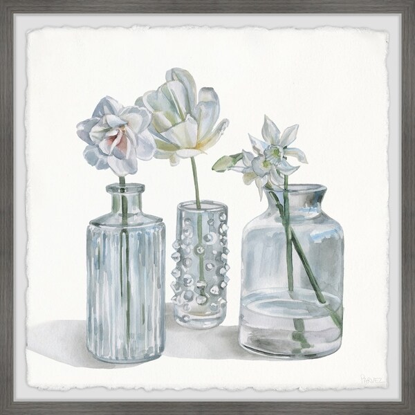 Handmade Textured Bottles Framed Print. Opens flyout.