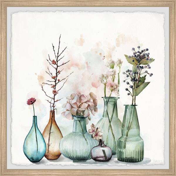 slide 2 of 7, Handmade Perfect Blooms in Vases Framed Print