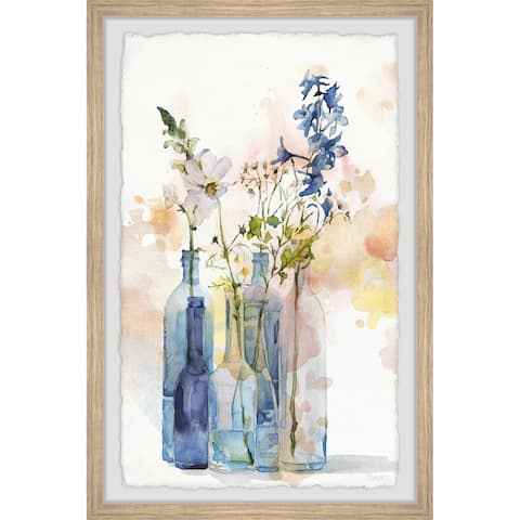 Handmade Bottle Blues Framed Print