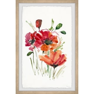Blooms in Surprise' Framed Painting Print - Multi-color