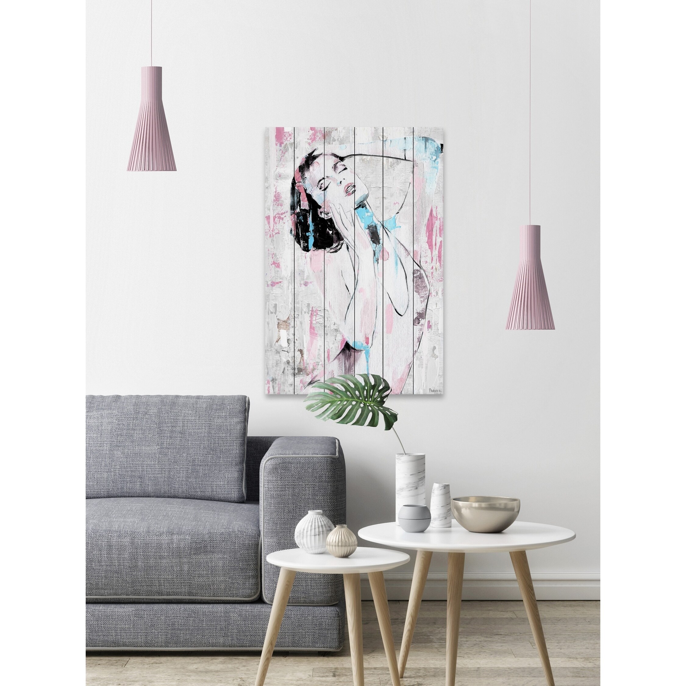 'Stay Beautiful' Painting Print on White Wood - Multi-color - Picture 10 of 40