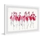 preview thumbnail 2 of 5, 'Blushing Flamingos' Framed Painting Print - Multi-color