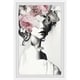 preview thumbnail 2 of 5, 'Pinky Floral Beauty II' Framed Painting Print - Multi-color