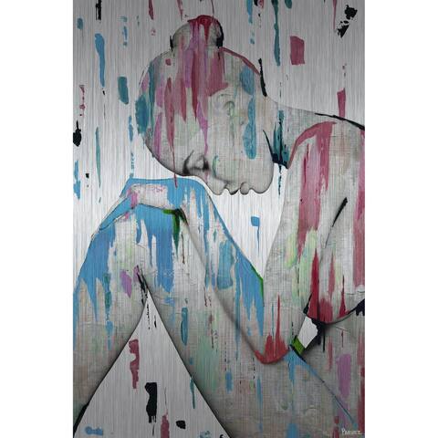 Handmade A Dreaming Beauty Print on Brushed Aluminum