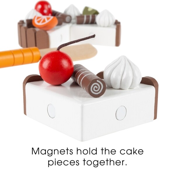 wooden magnetic play food