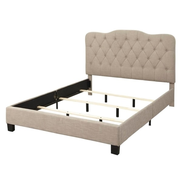 simple living tessa upholstered queen bed