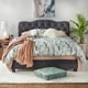 preview thumbnail 6 of 12, Simple Living Tessa Upholstered Bed Queen Grey Velvet