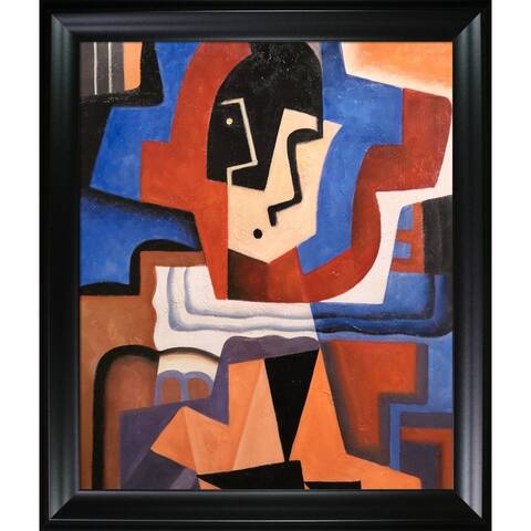 Juan Gris 'Harlequin' Hand Painted Oil Reproduction