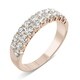 preview thumbnail 2 of 15, Moissanite by Charles & Colvard 14k Gold 1ct DEW Two Row Band