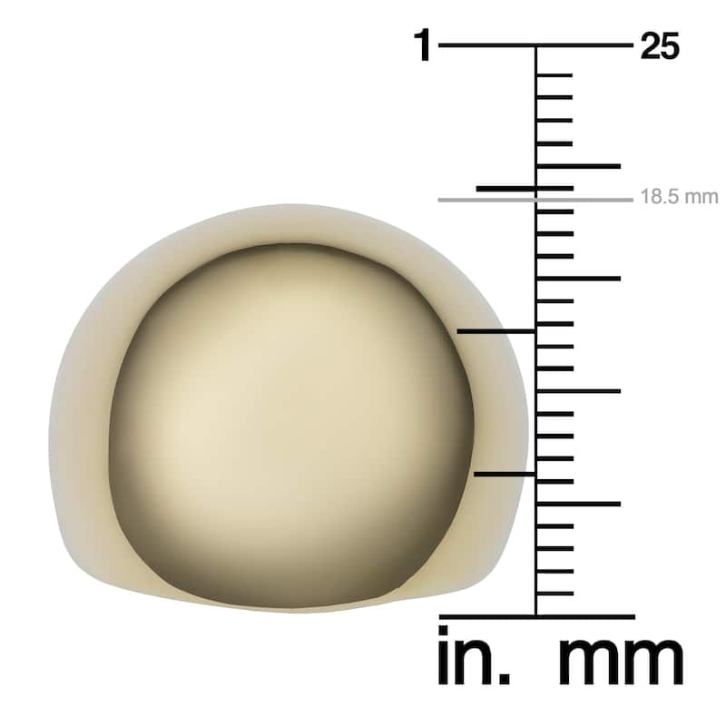 14k Yellow Gold Polished Dome Ring
