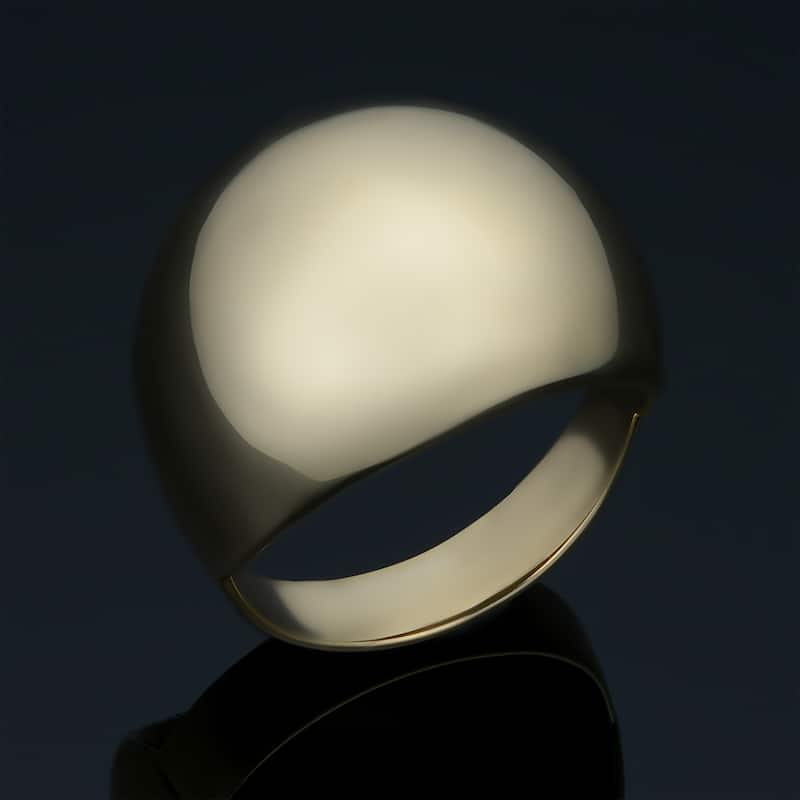 14k Yellow Gold Polished Dome Ring