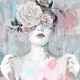 preview thumbnail 1 of 5, 'Dreaming with Flowers' Painting Print on Wrapped Canvas - Multi-color