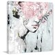 preview thumbnail 2 of 5, 'Pink Flower Bloom' Painting Print on Wrapped Canvas - Multi-color
