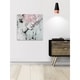 preview thumbnail 3 of 5, 'Pink Flower Bloom' Painting Print on Wrapped Canvas - Multi-color