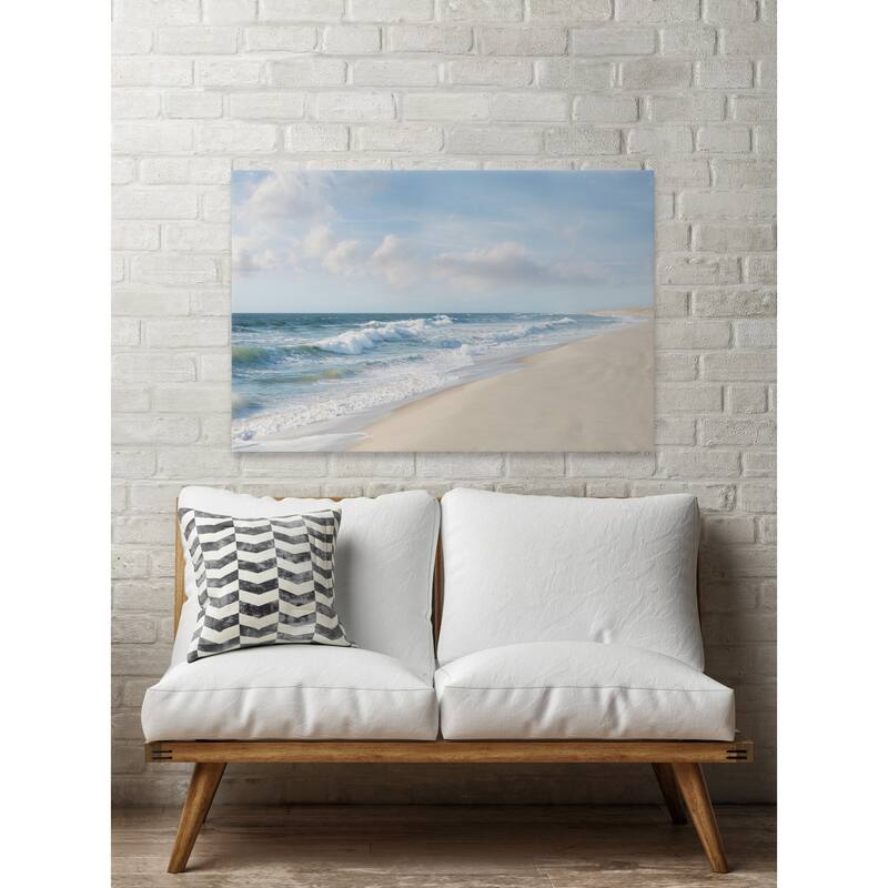 'Shore and Waves' Painting Print on Wrapped Canvas - Multi-Color