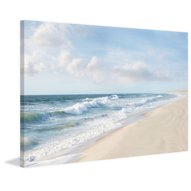 'Shore and Waves' Painting Print on Wrapped Canvas - Multi-Color