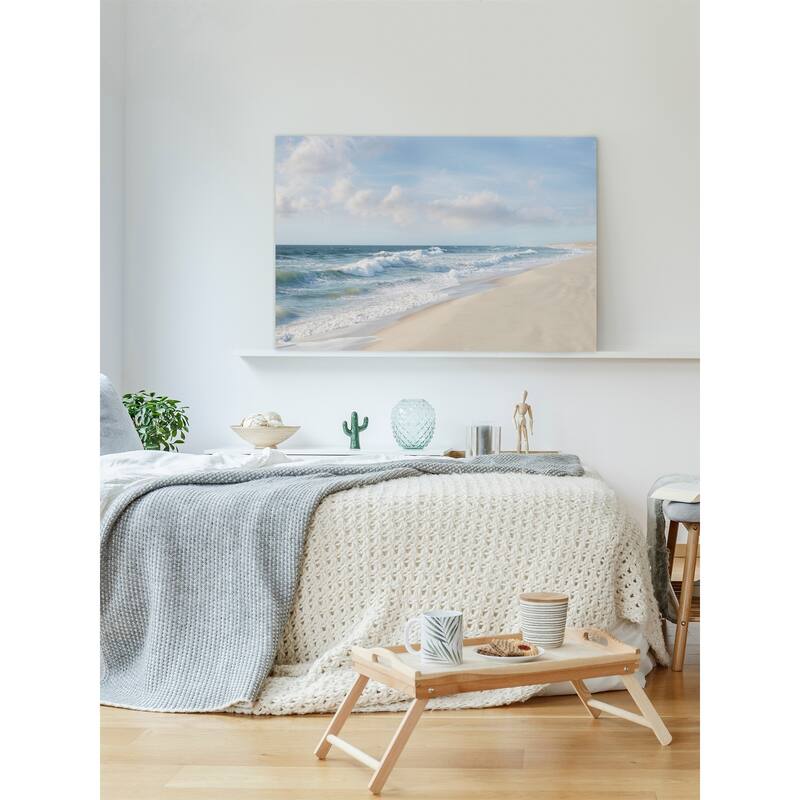 'Shore and Waves' Painting Print on Wrapped Canvas - Multi-Color