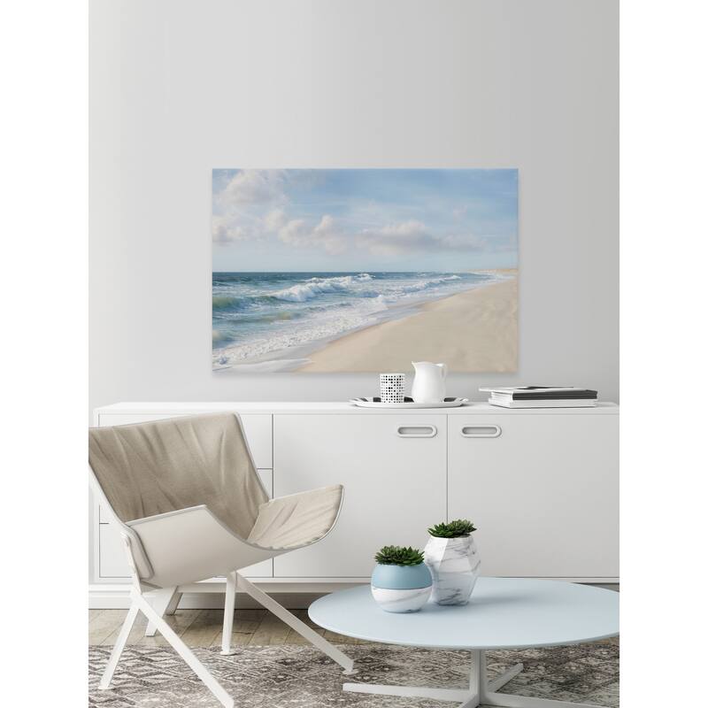 'Shore and Waves' Painting Print on Wrapped Canvas - Multi-Color