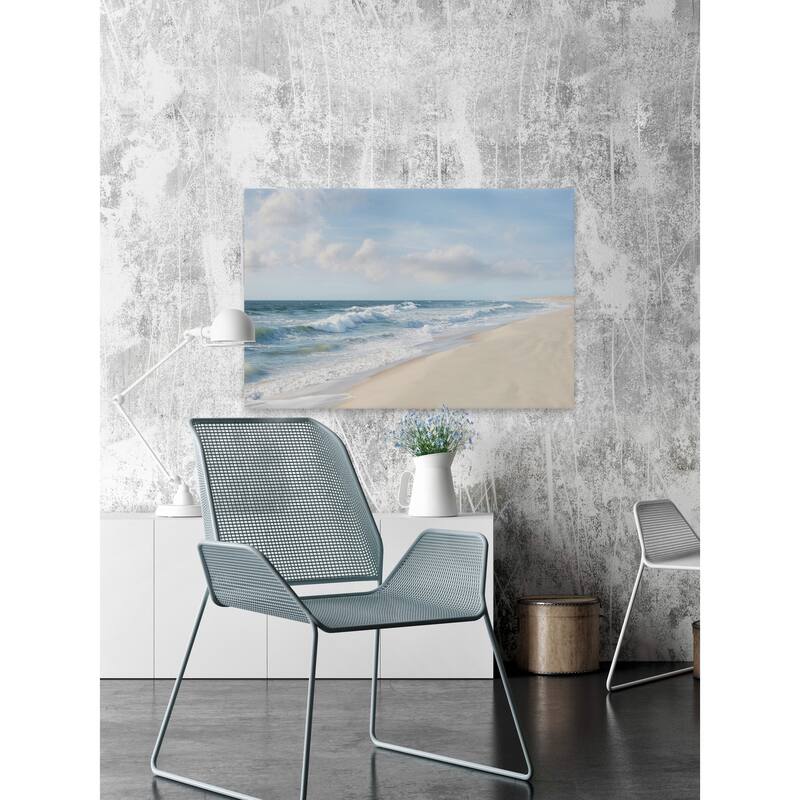 'Shore and Waves' Painting Print on Wrapped Canvas - Multi-Color