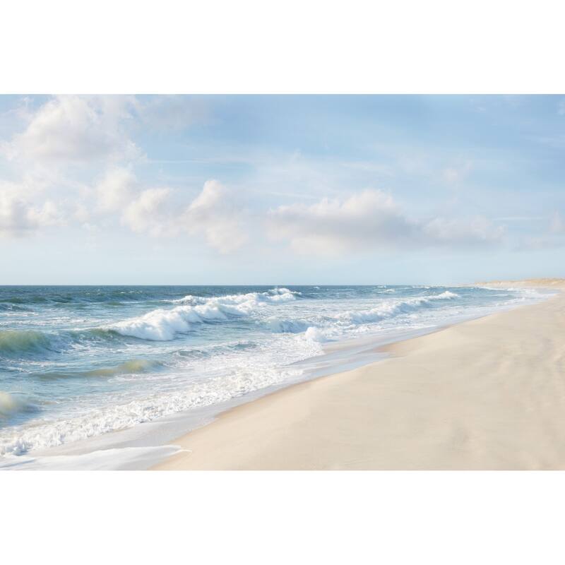 'Shore and Waves' Painting Print on Wrapped Canvas - Multi-Color