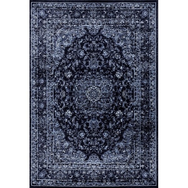 Shop 3212 Distressed Navy 5x7 Area Rug 5'2" x 7'2" On Sale
