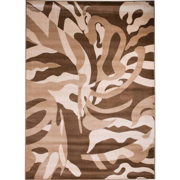 Shop Persian Rugs 5909 Brown Camouflage Modern Abstract Area Rug 5x7 5 3 X 7 3 5 3 X 7 3 Overstock 28039746
