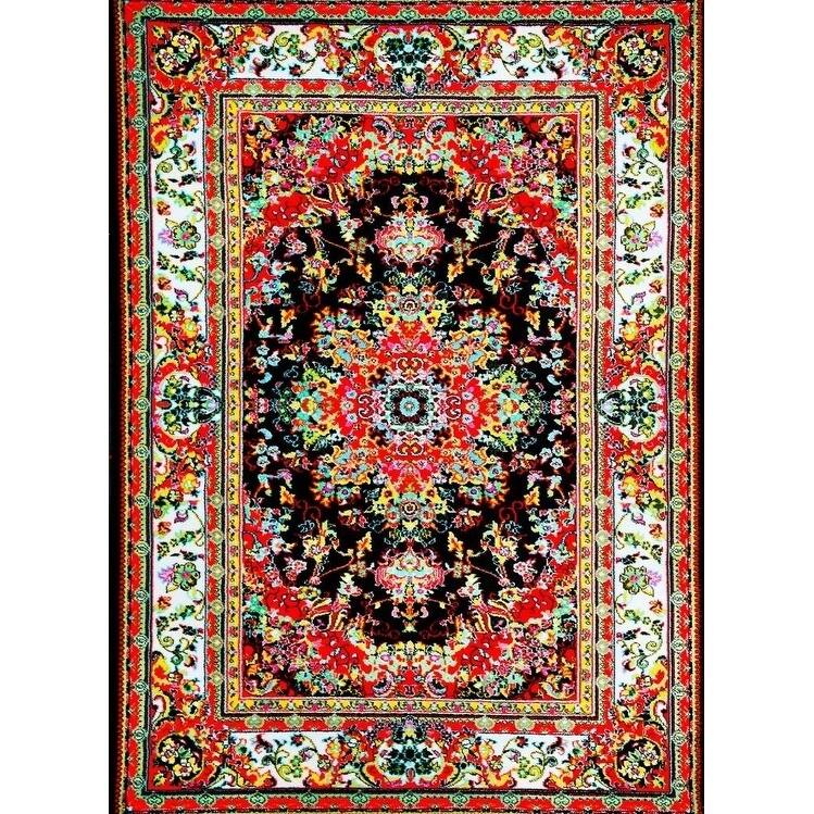 Persian Rugs A100 Black Oriental Area Rug 5x7 - 5' x 7'