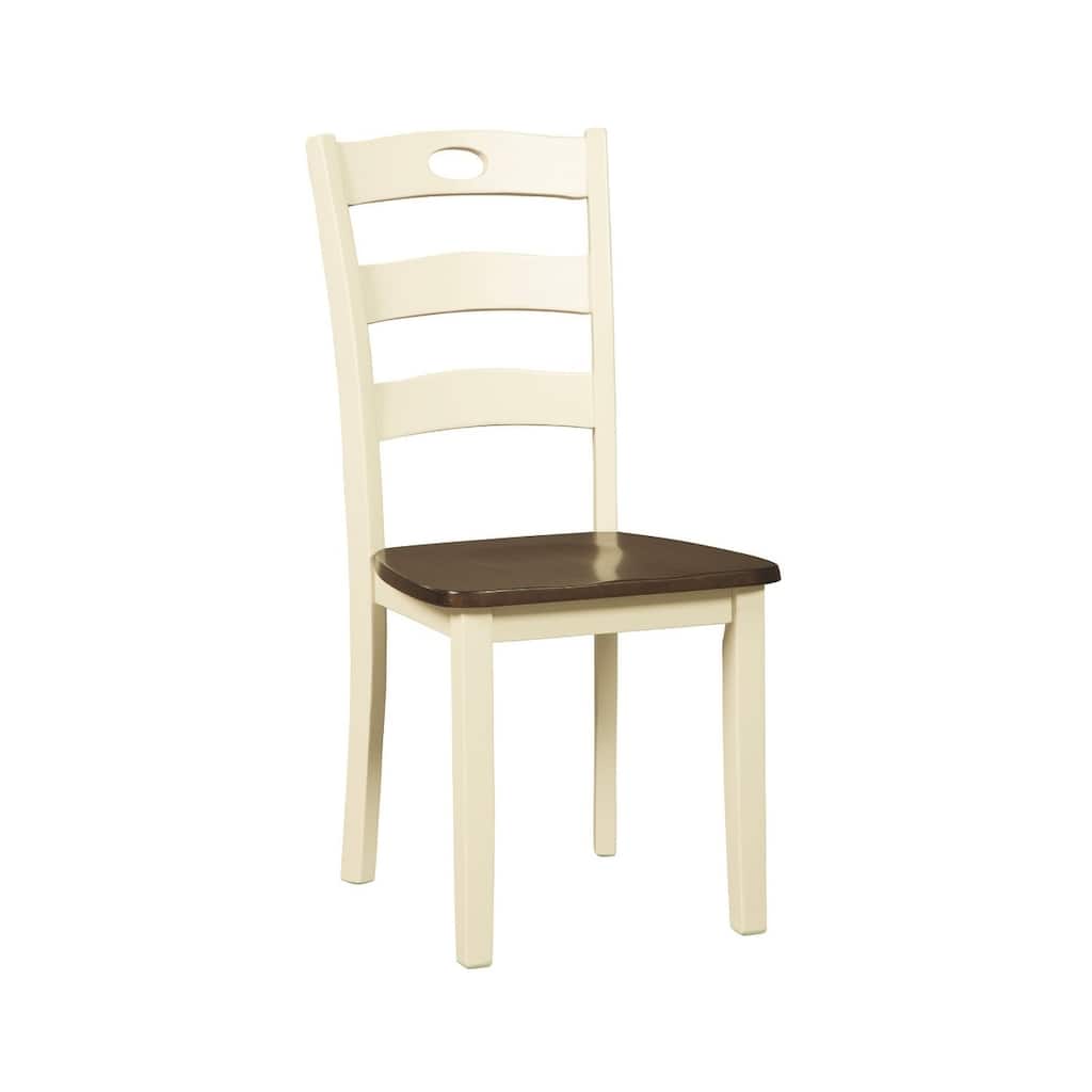 Signature Design by Ashley Woodanville Ivory and Brown Dining Chairs (Set of 2)