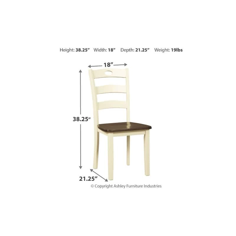 Signature Design by Ashley Woodanville Ivory and Brown Dining Chairs (Set of 2)