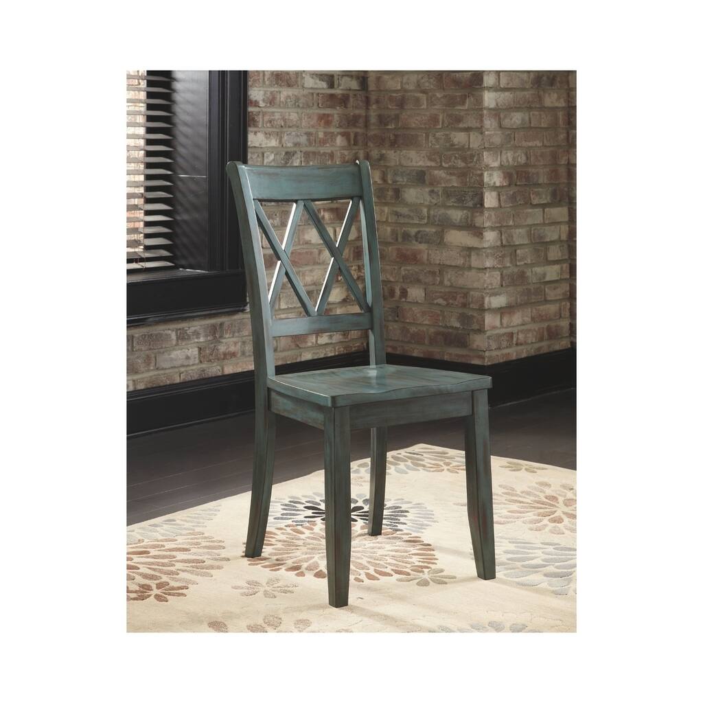 Mestler Dining Room Chair - Set of 2 - Blue/Green - N/A
