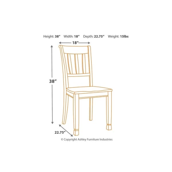 Whitesburg Dining Room Chair - Set of 2 - Brown/Cottage White