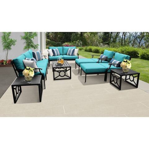 kathy ireland Madison Ave. 12 Piece Outdoor Aluminum Patio Furniture Set 12h