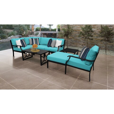 kathy ireland Madison Ave. 8 Piece Outdoor Aluminum Patio Furniture Set 08n