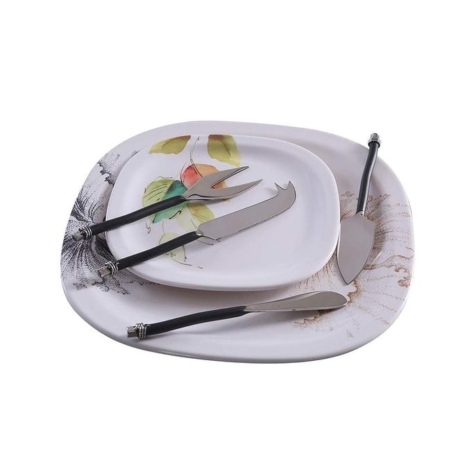 Cheese knives set of 4 (Stainless Steel, curved handle)