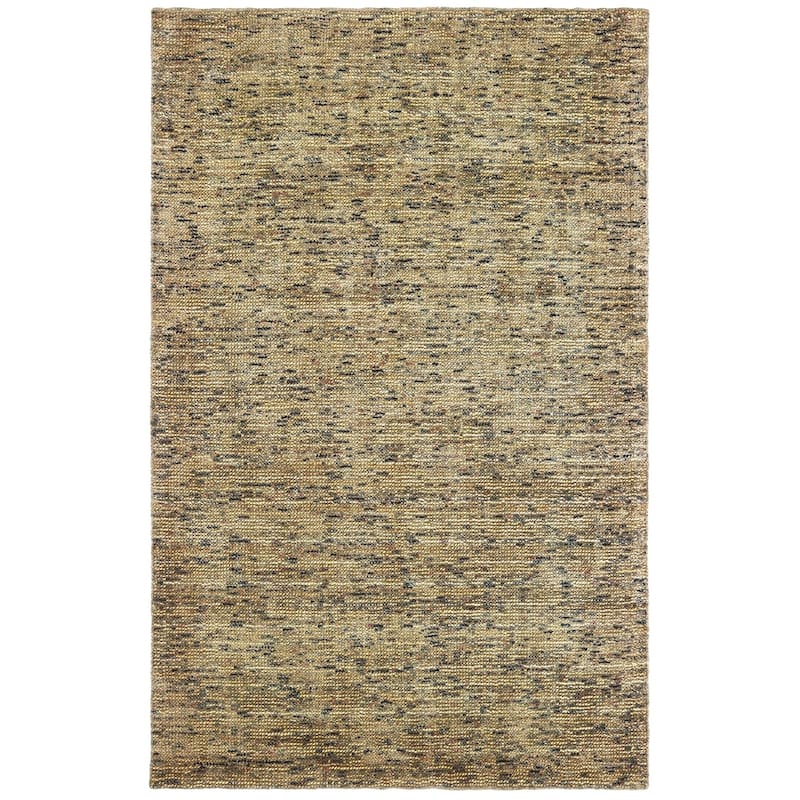 Style Haven Langley Hand-tufted Wool and Viscose Shaded Solid Area Rug - 5' x 8' - Gold/Green
