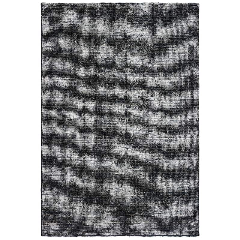 Style Haven Langley Hand-tufted Wool and Viscose Shaded Solid Area Rug - 5' x 8' - Charcoal/Black