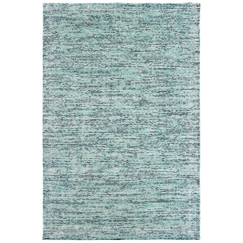 Style Haven Langley Hand-tufted Wool and Viscose Shaded Solid Area Rug - 10' x 13' - Blue/Teal