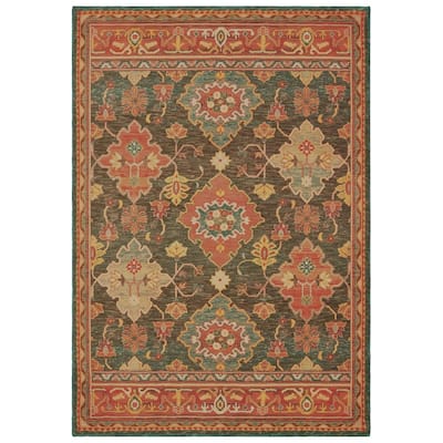 Vista Home Claude Bordered Tribal Area Rug