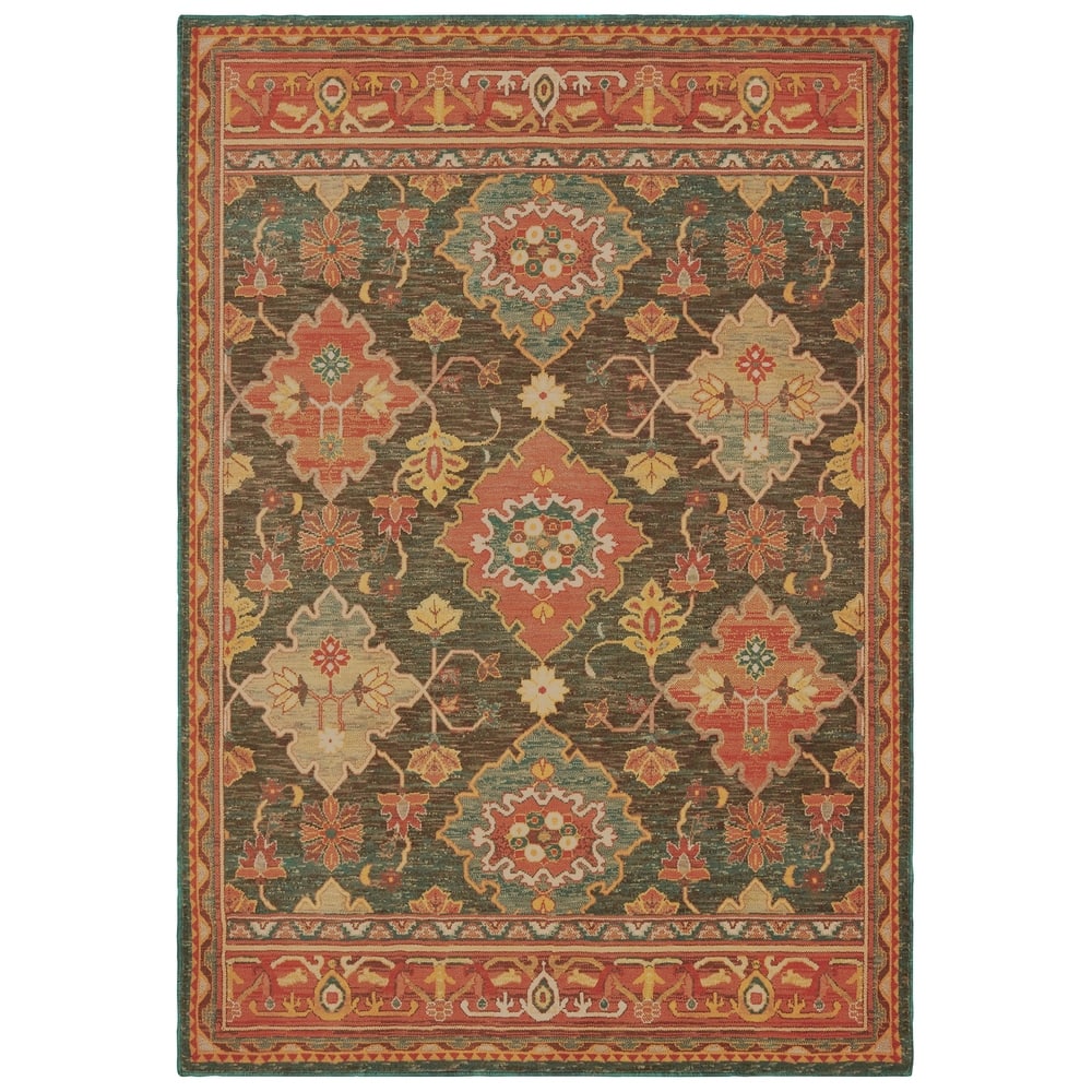 Vista Home Claude Bordered Tribal Area Rug