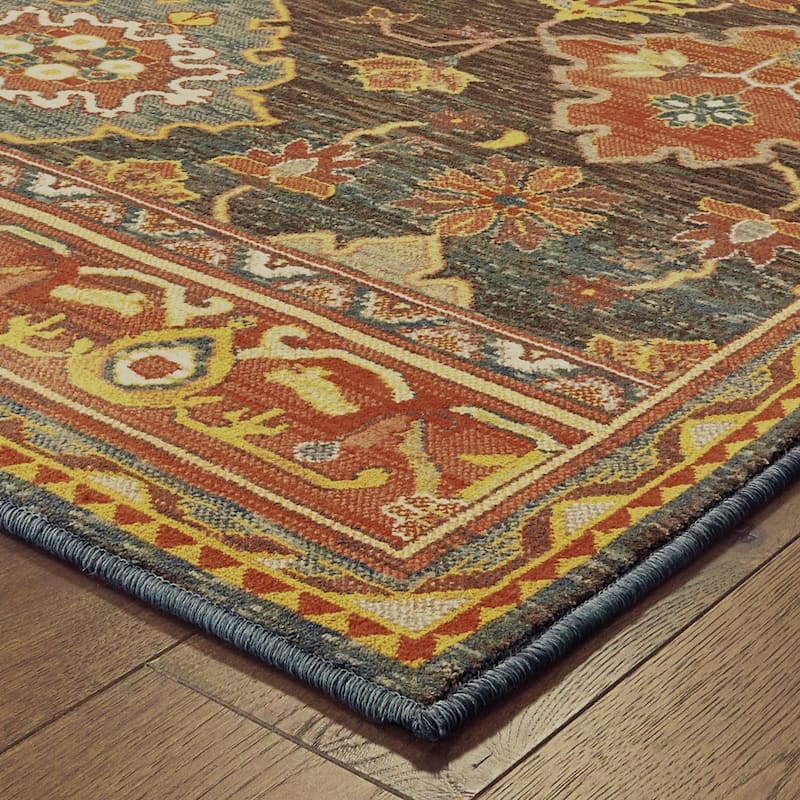 Vista Home Claude Bordered Tribal Area Rug