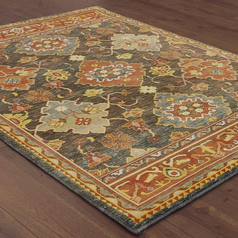 Vista Home Claude Bordered Tribal Area Rug