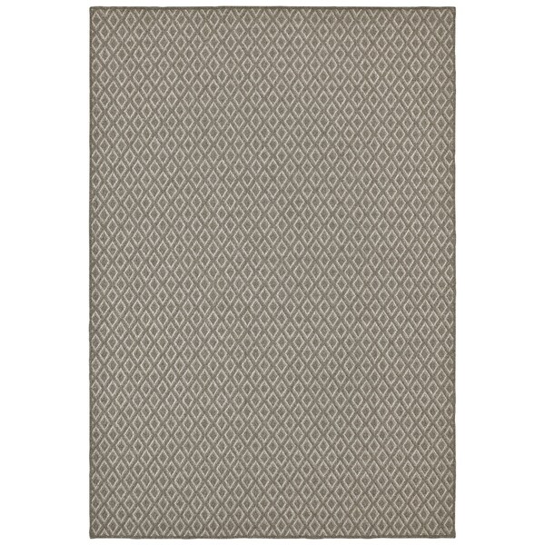Shop Tommy Bahama Boucle Diamond Relief Grey Area Rug - Free Shipping ...