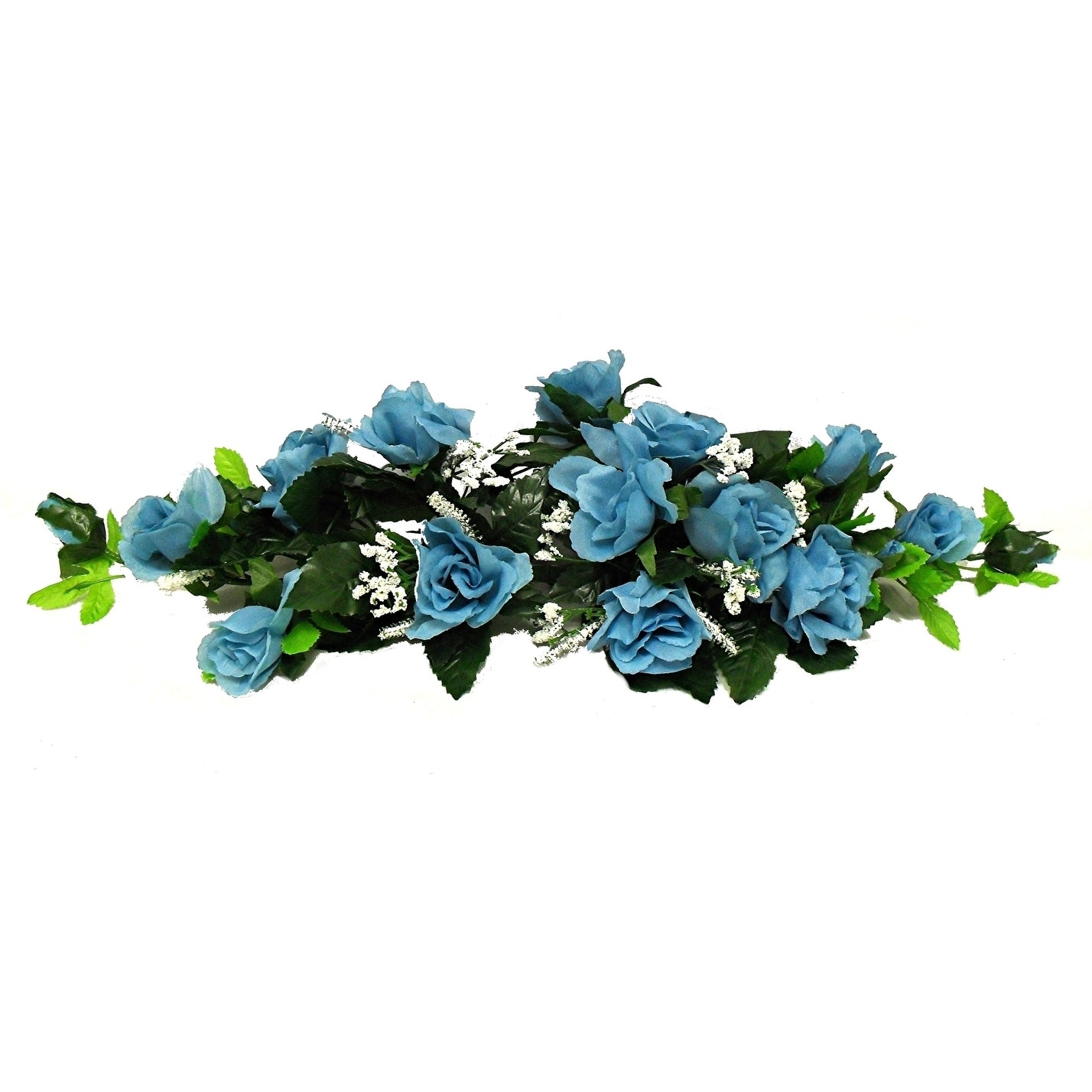 Aqua Wedding Flowers 22 Rose Swag with Gyps Artificial Silk Home Party Decor