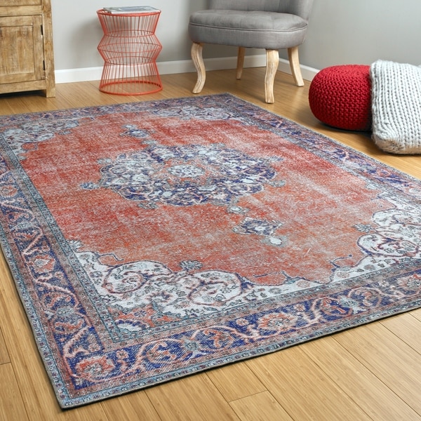Bombay Home Ballard Orange Indoor/Outdoor Vintage-style Replica Rug