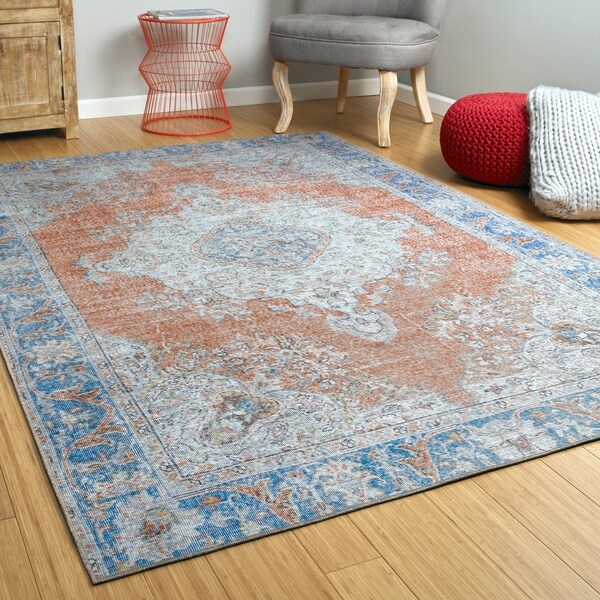 Shop Ballard Indoor Outdoor Vintage Printed Replica Rug On Sale 