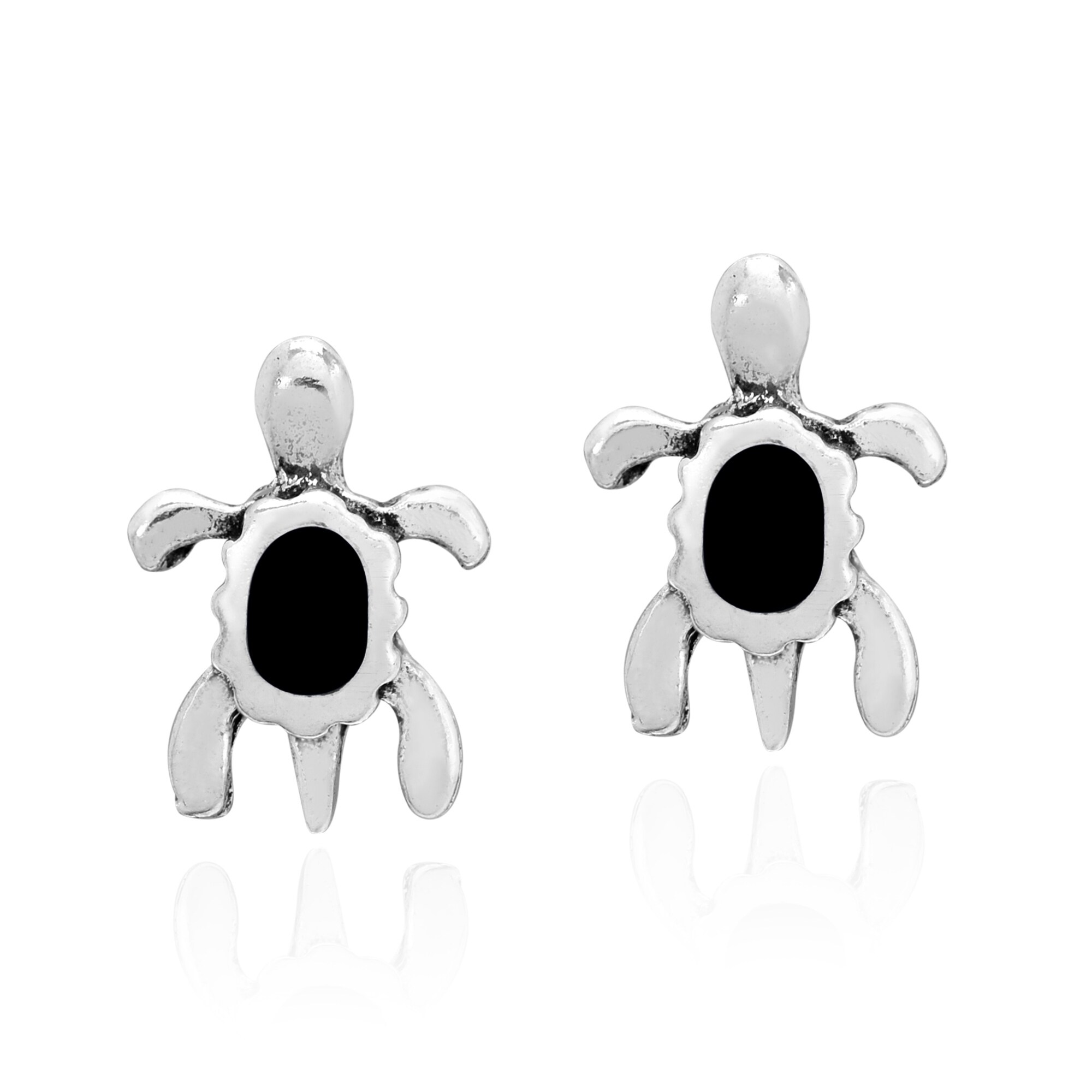 1x Piece of Sterling Silver Sea Turtle Post Stud Earring