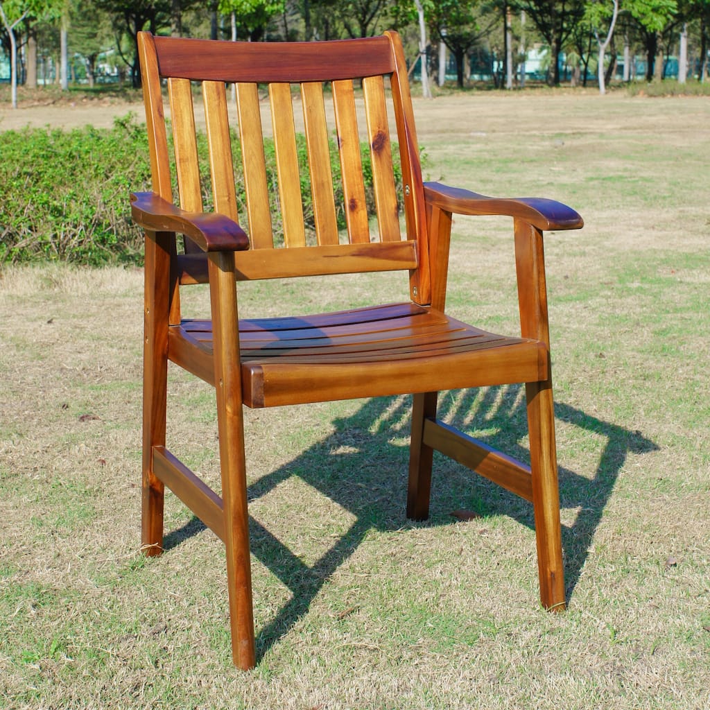 International Caravan Highland Acacia Outdoor Dining Chair