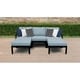 preview thumbnail 41 of 63, kathy ireland Madison Ave. 5 Piece Outdoor Aluminum Patio Furniture Set 05e Tranquil