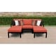 preview thumbnail 46 of 63, kathy ireland Madison Ave. 5 Piece Outdoor Aluminum Patio Furniture Set 05e Persimmon